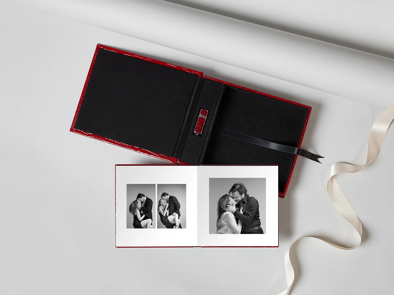 digital mockup of album and usb