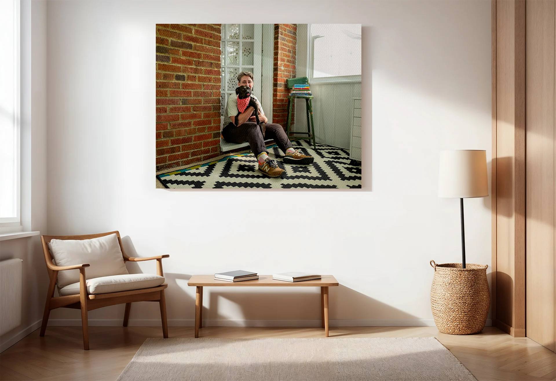 digital mockup of canvas wrap wall art